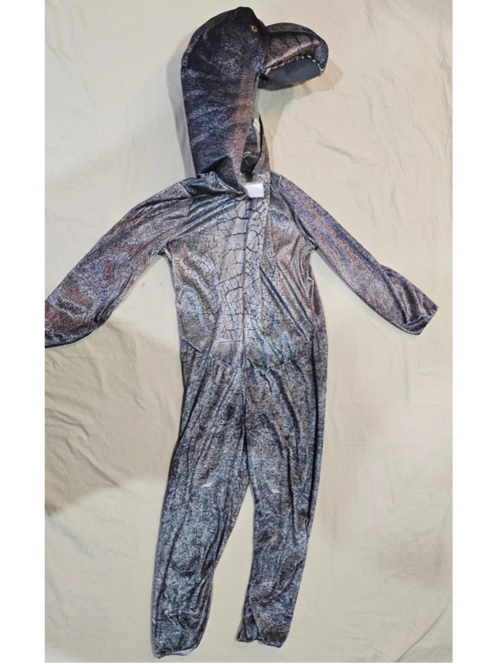 Boys Jurassic World Dinosaur Costume Size Small 4-6 Grey Black